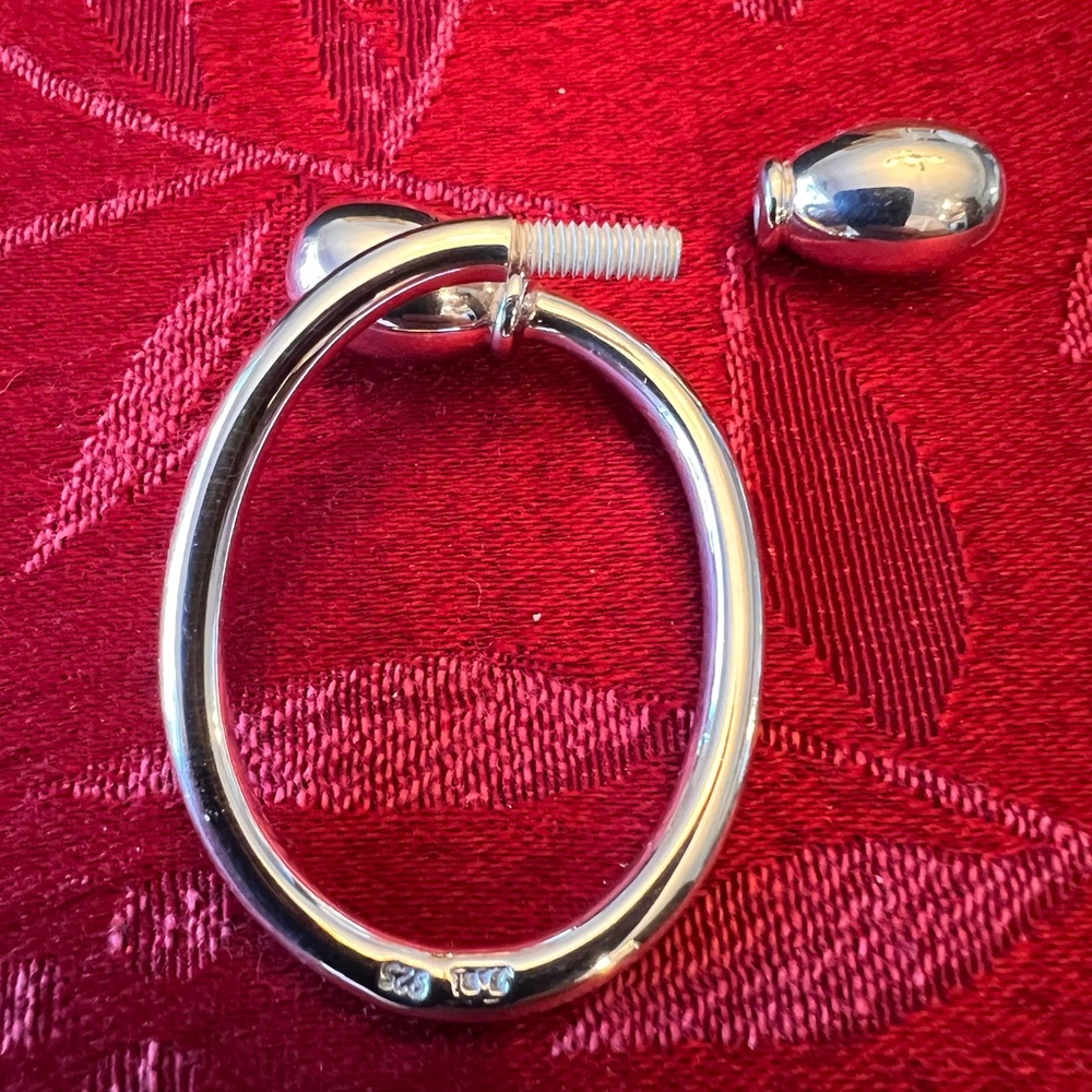 “Thistle & Bee” .925 Sterling Silver Key Ring. Unique Loop Design! - Picture 5 of 6